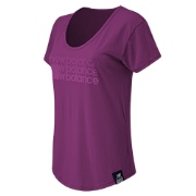 New Balance Essentials Plus SS Graphic Tee Imperial Purple with Orchid E79k2275